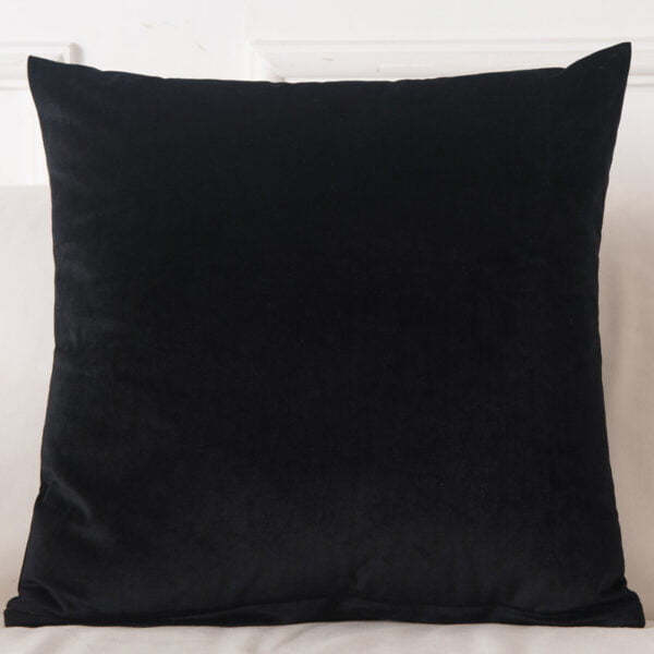 Sier-kussenhoes Set van 2st Zwart 45x45cm - Luxueuze Velvet Touch